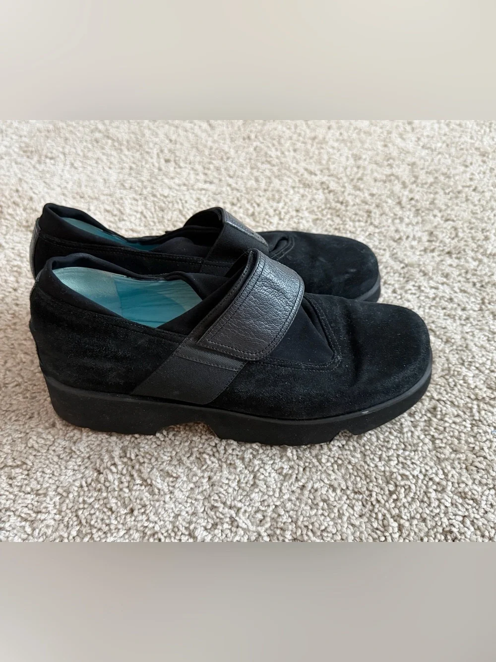 Thierry Rabotin Abra black suede slip-on shoes size 40 (US 9.5)